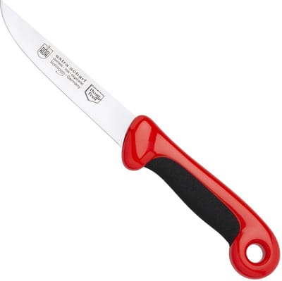 RÖR Solingen Universeelmes – Extra Grip – RVS – Lemmet 13 cm – Zwart met Rood