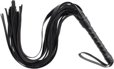 LOUZIR Erotische Zweep – BDSM – Seks zweep – Bondage – Sm zweepje – Leer - Zwart