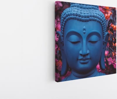 Saammp Canvas Schilderij - Boeddha - 20x20 - Foto op canvas - Wanddecoratie - Muurdecoratie Woonkamer - Woonkamer Decoratie