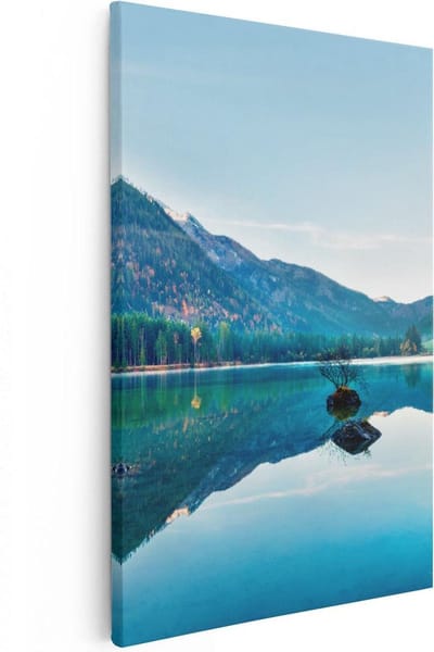 Artaza Canvas Schilderij Herfstlandschap - 20x30 cm - Klein - Wanddecoratie Bergen - Muurdecoratie Natuur - Kamer Accessoires Woonkamer