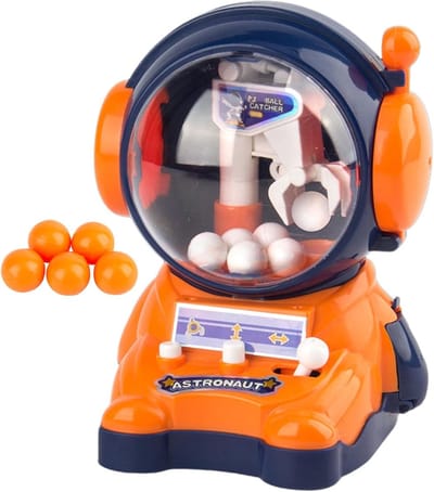 Klauwmachine Speelgoed - Arcade Machine - Thuis Spelen - Compact Astronautenontwerp - 15 x 12 x 12 cm - Oranje Blauw