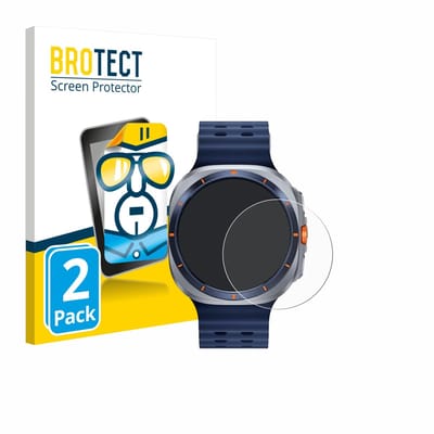 BROTECT - Screenprotector voor Samsung Galaxy Watch Ultra 2025 (47 mm) - Folie Beschermfolie transparant 2 Stuks