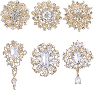 Kristallen Strass Broche - Bloem Pinnen - Bruiloft Decoratie - DIY Bruidsboeket Kit - Niet gespecificeerd - Niet gespecificeerd