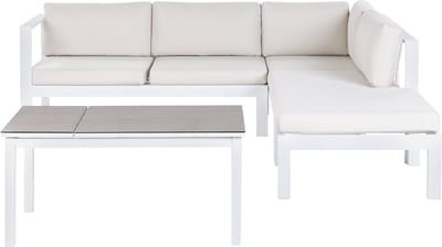 MESSINA - Loungeset voor 5 - Gebroken wit - Aluminium