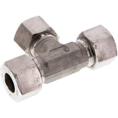 16S RVS T-stuk Snijring 400 Bar DIN 2353 - FL3T-C-ST-16-S
