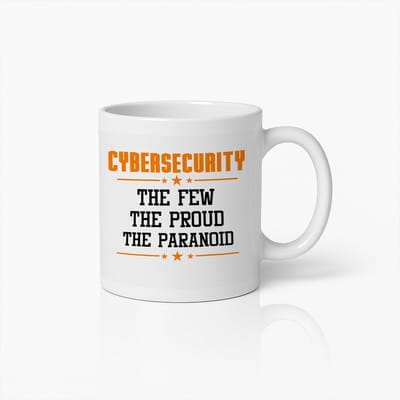 Cybersecurity De Weinigen De Trots De Paranoïde Mok 330ml – Perfect Cadeau voor IT Professionals en Veiligheidsliefhebbers