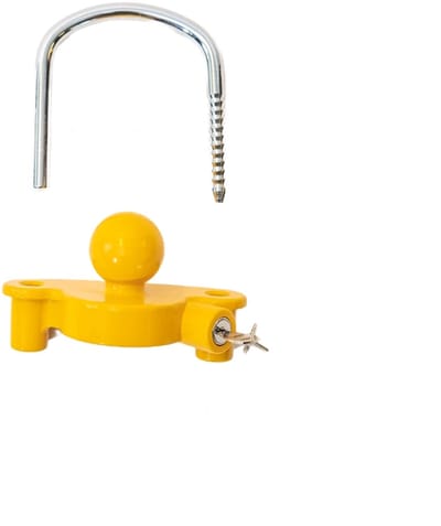 Happy Rhino - Koppelingsslot Universeel - Disselslot - Staal - Anti diefstal - Geel - 825g - 15.5 x 7.5 x 14 cm