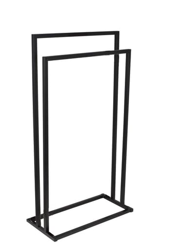 Vrijstaand Handdoekenrek - 45x21,5x84,5 cm - Mat Zwart Staal - Viking Choice