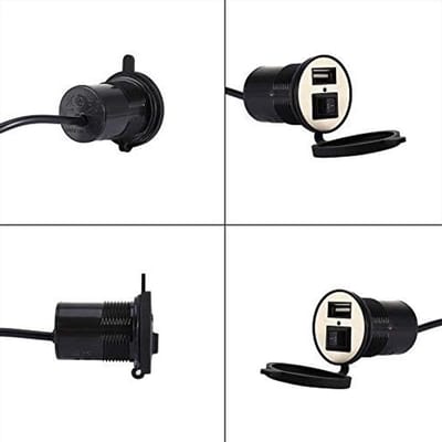 USB Oplaadstation voor Motorfiets, Handlebar Oplader, Snelle Oplader voor Smartphones en GPS