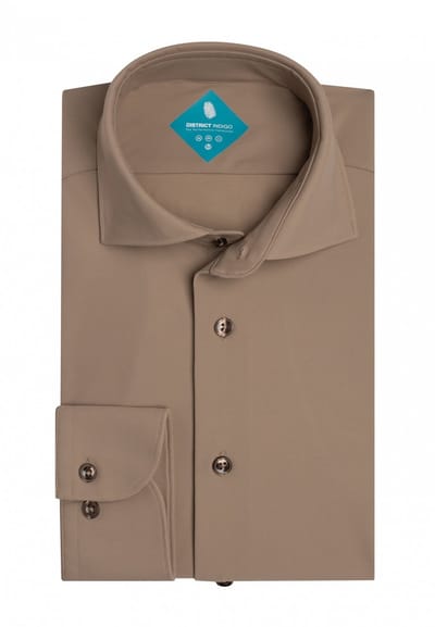 District Indigo Pique Performance Shirt Mid Brown (7.31.025.780 - 043)