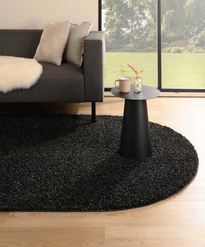Vloerkleed ovaal hoogpolig - Shaggy Trend antraciet 100x150