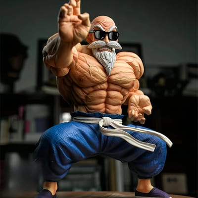 Nieuwe Anime Dragon Ball Figuur Meester Roshi Actiefiguur Spierversterkende Vorm Speelgoed Cadeaus PVC Model Verzamelaar brown