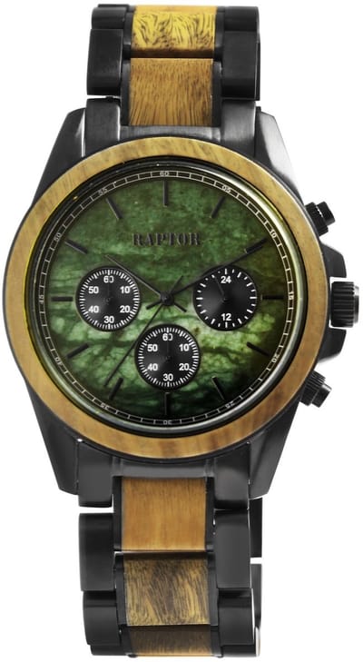 Raptor Herenhorloge Edelstahl "Chiko" heren - analoog horloge met mineraalglas - van Edelstahl en