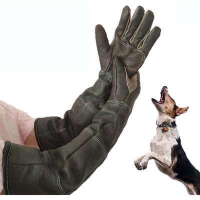 Huisdier Handschoenen Leer Anti-Krabben Anti-Bijten Beschermende Handschoenen Voor Kat Hond En Tuinwerk Handschoenen Huisdieren Training Opwinding gray