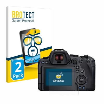 BROTECT - Screenprotector voor Canon EOS R6 Mark II - Folie Beschermfolie transparant 2 Stuks