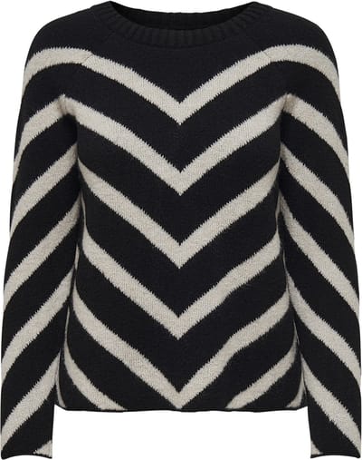Only Trui Onleliza L/s Pullover Knt Noos 15191792 Black/w. Cloud D Dames Maat - XS