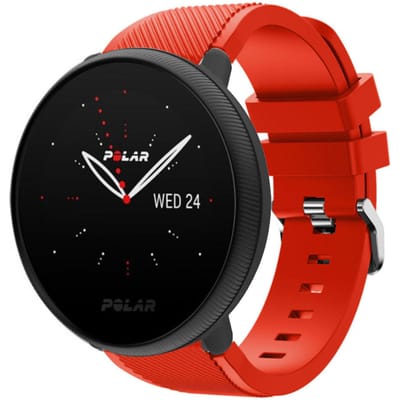 Polar Ignite 2 twill siliconen band (rood)