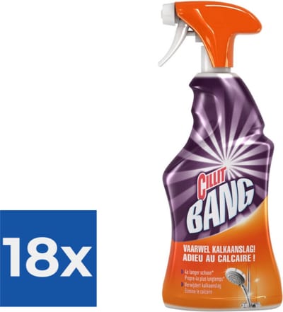 Cillit Bang Power Cleaner - Schoonmaakspray - Kalk & Glans - 750 ml - Voordeelverpakking 18 stuks