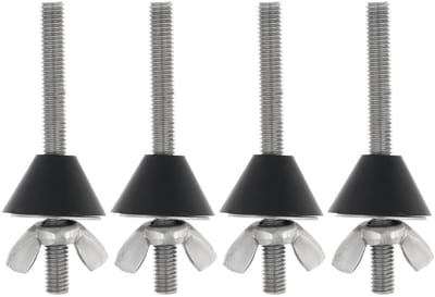 Dailygoods- Toiletbril Reparatieset 4 Sets - Scharnier Bevestiging - Roestvrij Staal - Rubber - M6x70mm - Corrosiebestendig - Wc-bril
