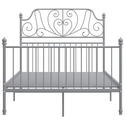 vidaXL - Bedframe - metaal - grijs - 120x200 - cm