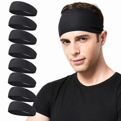 Haarband - Sport haarband - sport haarband mannen -Hardloophoofdband voor heren - zweetband voor heren - zeer elastisch en rekbaar - verbreed