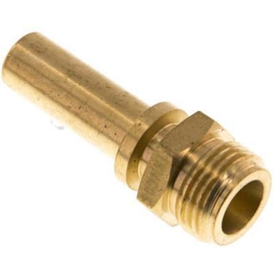 G 1/2'' Buitendraad x 13mm Messing Slangpilaar met Veiligheidskraag DIN 2817