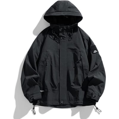 Heren Hoodie Bergjas Nieuwe Herfst en Winter Stijl Herfst Jeugd Werkjas 4XL black