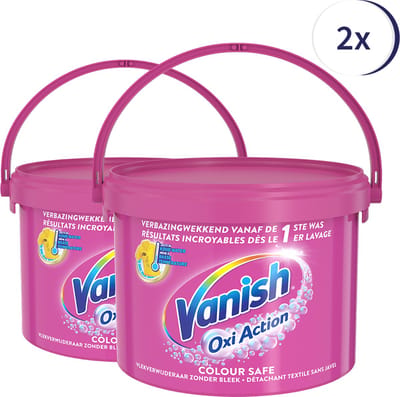 Vanish Oxi Action Colour Safe Base Poeder - Voor Witte & Gekleurde Was - 2.7 kg x2