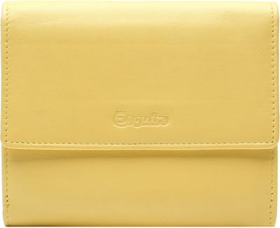 Esquire Leren Portemonnee Viktoria Wallet With Flap Yellow Geel