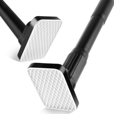 Dailygoods- Douchegordijnstang Uitschuifbaar 75-120cm - Stalen Spanpaal - Geen Boorinstallatie - Ondersteunt tot 85 kg - Perfect voor Badkamer/Keuken - Douchegordijn