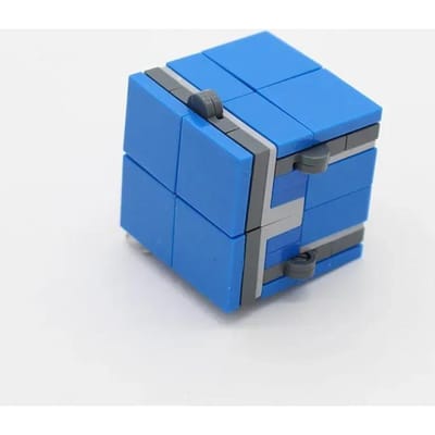 Constructie Blokstenen Speelgoed Puzzel Slimme Fidget Magische Kubussen Spinner Vingertop Technisch Monteren Nieuwste Intelligentie Speelgoed blue