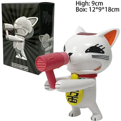 9cm Turbo Oma Figuur Anime Dandadan Merchandise Schattig Kawaii Kat PVC Actie Model Bureau Decoratie Ornament Ambachten Cadeaus Speelgoed