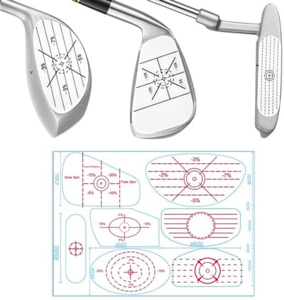 Impacttape voor golfclubs (40 vellen) – Golf-impacttape – Impact-trainingstickers – Swingtrainer – Impactstickers voor de golfswing – Golftrainingshulpmiddel – Stickers voor putters en ijzers – Golfclubstickers voor impactmarkering