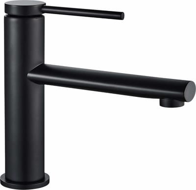 Rea Oval Black Low - Wastafelkraan - Zwart