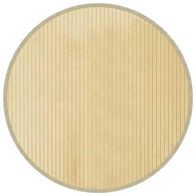 vidaXL - Vloerkleed - rond - 80 - cm - bamboe - lichtnaturel