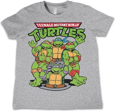 Teenage Mutant Ninja Turtles TMNT Group T-shirt voor kinderen, heathergrijs