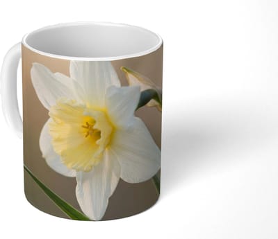 Mok - Koffiemok - Narcis - Bloem - Minimalistisch - Mokken - 350 ML - Beker - Koffiemokken - Theemok