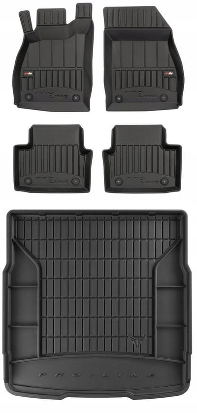 FROGUM PROLINE 3D Set - Rubberen Automatten + Kofferbakmat - Geschikt voor OPEL Insignia A Sedan (2010-2017) - Zwart