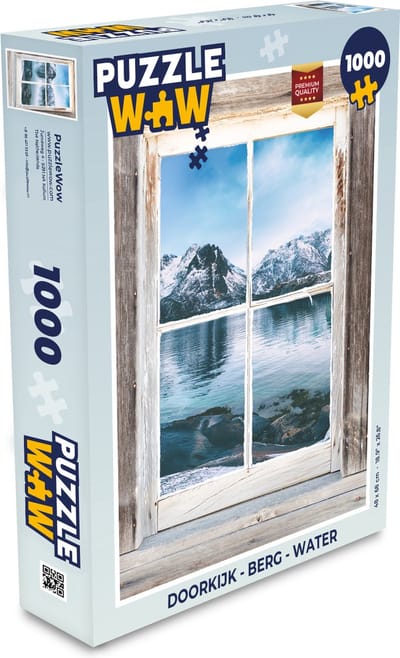Puzzel Doorkijk - Berg - Water - Legpuzzel - Puzzel 1000 stukjes volwassenen