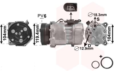Van Wezel - AIRCO COMPRESSOR VOOR FORD GALAXY 1995-2000 1111419