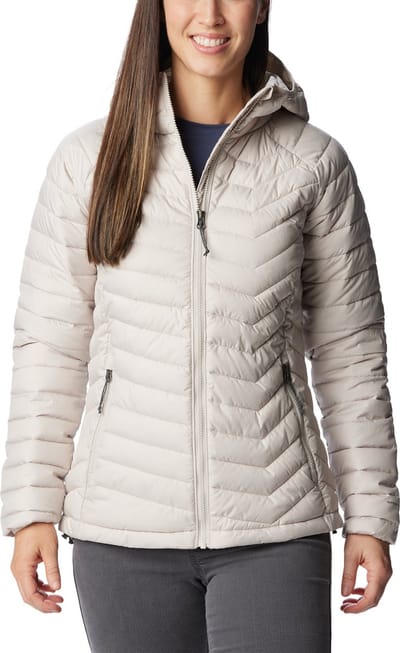 Columbia Powder Lite™ Hooded Jacket - Dames Jas - Gewatteerde puffer Jas met Capuchon - Maat M - Bruin