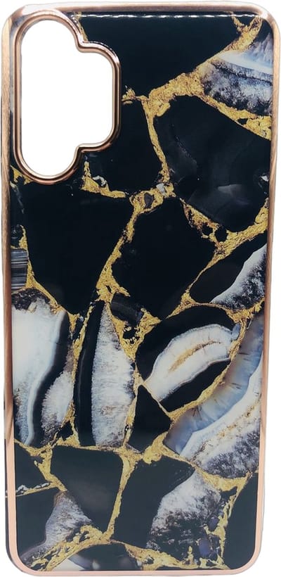 Luxe Marmer Back Cover hoesje - Geschikt voor Samsung Galaxy A13 4G / A32 5G - Marmer - Luxe - Zwart