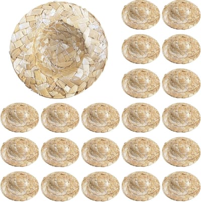 Schattige Miniatuur Hoedjes, 30 Stuks Roze Plastic Hoedjes voor Poppen, Feestdecoratie, Taartdecoratie en Mini Tuinaccessoires