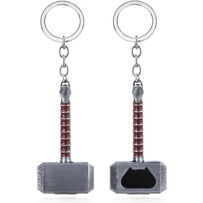 Manche Premium Haute Qualité Argent Ouvre-bouteilles de Bière Multifonction Marteau de Thor Forme Ouvre-bouteille de Bière Créativité Bouteille d'Ouvre-bouteille avec Lon