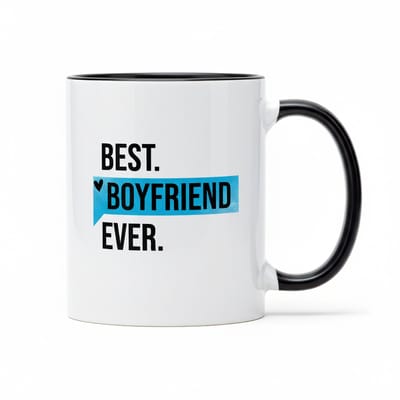 Best Boyfriend Ever Mok – Grappige Liefdesquote Koffiemok – Cadeau voor Hem – 330 ml