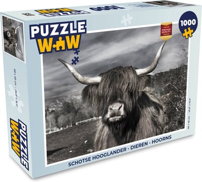 Puzzel Schotse Hooglander - Dieren - Hoorns - Legpuzzel - Puzzel 1000 stukjes volwassenen
