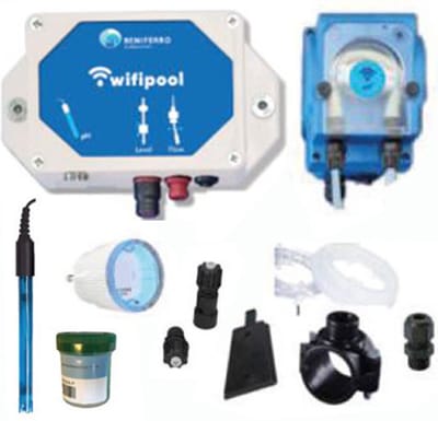 POOLTRONICS – pH Meetmodule Zwembad – WiFi pH Sensor met App – Complete Set met pH Sonde & Kalibratie – Voor Automatische pH Dosering