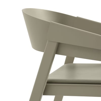 Muuto Cover stoel met leerbekleding - Stone