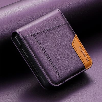 Flip Leren Telefoonhoesje Voor Samsung Galaxy Z Flip 7 FE 6 5 4 3 5G Flip7 Flip6 Portemonnee Kaarthouder Telefoontas Boekhoesje Etui Samsung Z FLip 5