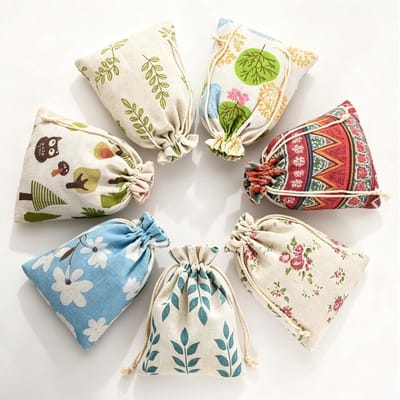 Dailygoods- Jute Zakjes 10 x 14 cm - 24 Stuks - Cadeauzakjes Met Trekkoord - Duurzaam Linnen - Geschikt Voor Accessoires - Handgemaakt Geschenken